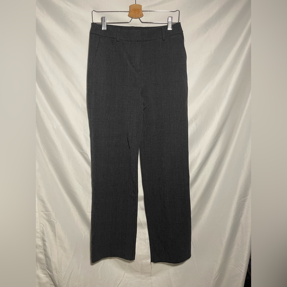 Joie Gray Plaid Dress Pants Straight Leg Work Career Size 4